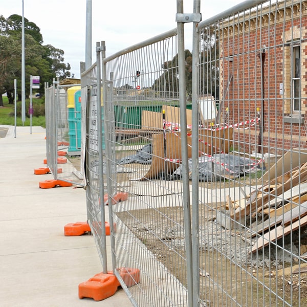 what's the procedure for scheduling the pickup of the temporary fence after my job or even is completed